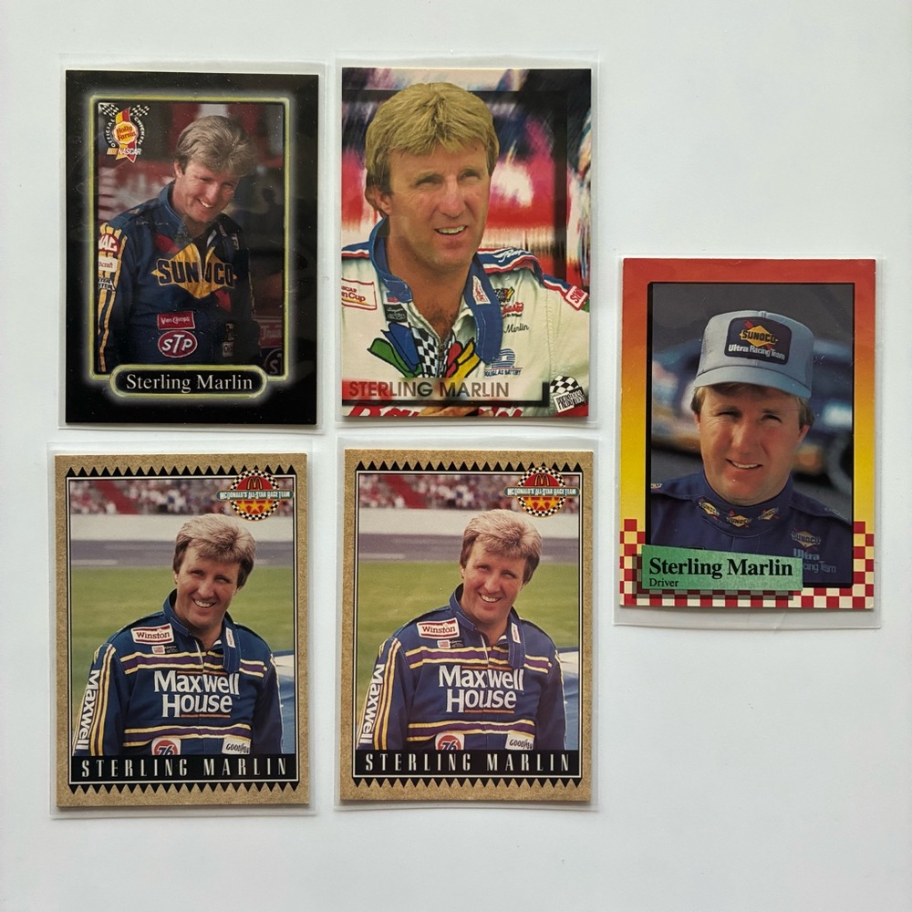 VTG 1900’s Sterling Marlin NASCAR‎ MAXX Lot of 5 Racing Cards